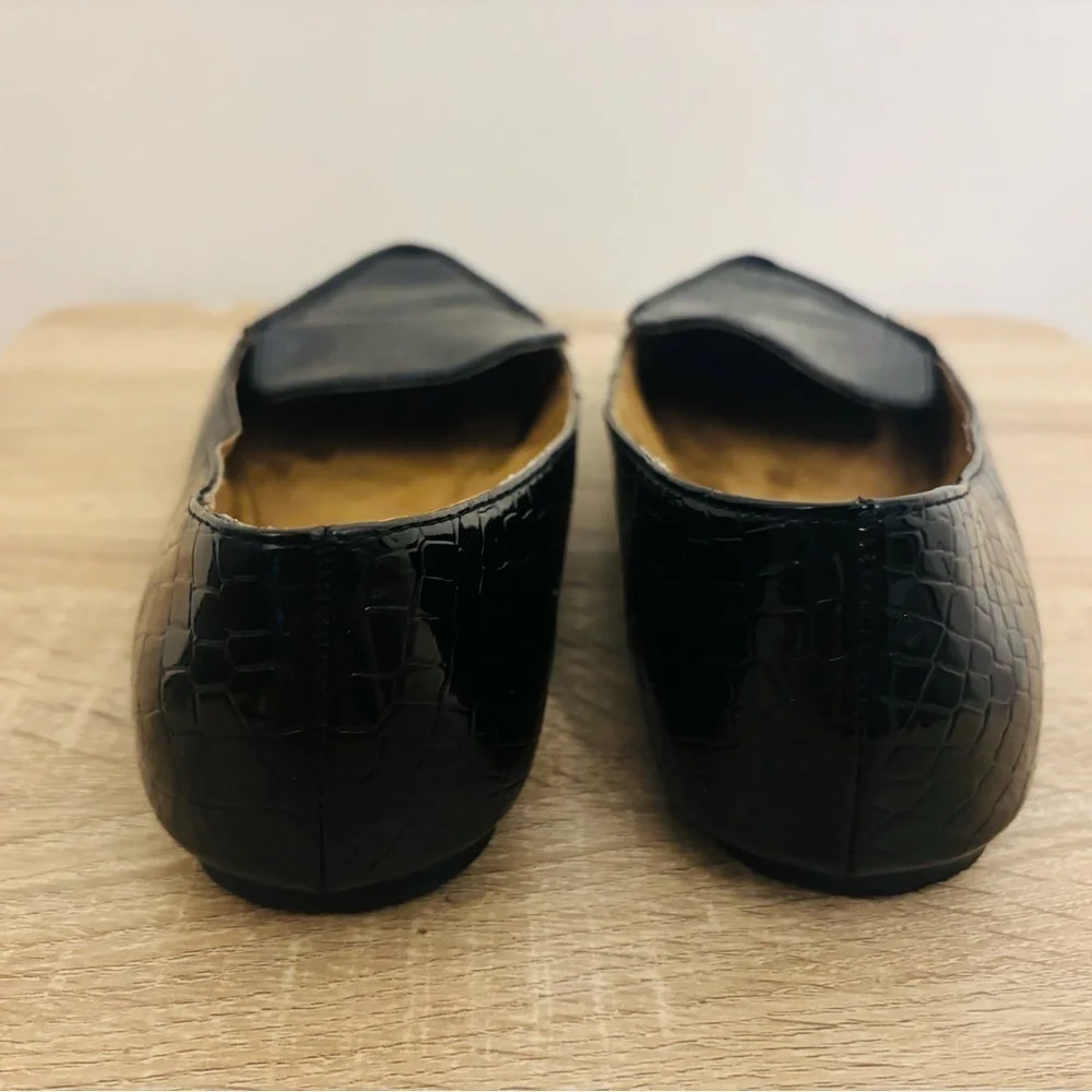 New Directions Black Embossed lightwaight Loafers Shoes